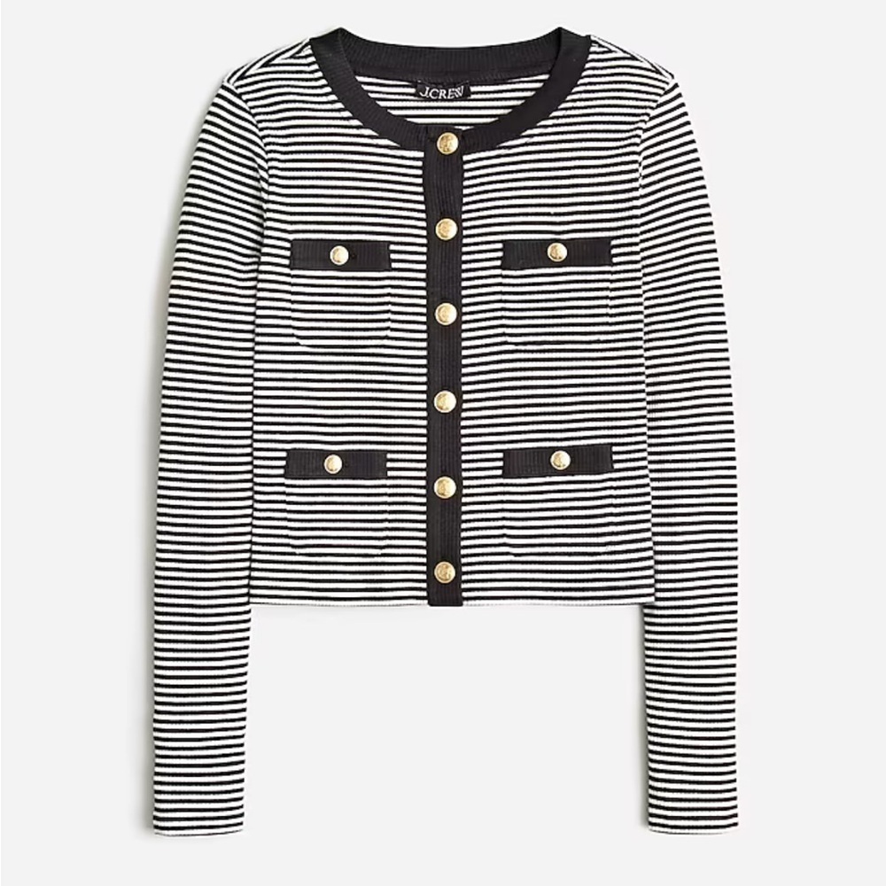 JCREW | Vintage rib lady jacket in stripe